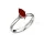 Ékszerpalota eljegyzési gyűrű 0,5ct rubinnal BRK029 fehér arany