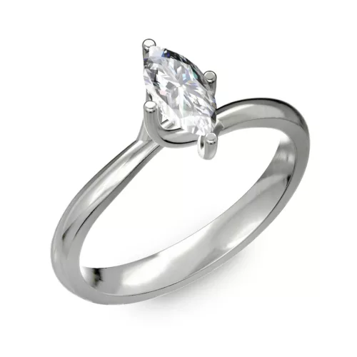 Ékszerpalota eljegyzési gyűrű 0,5ct gyémánttal BRK029 platina