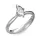 Ékszerpalota eljegyzési gyűrű 0,5ct G/VS gyémánttal BRK029 platina