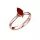Ékszerpalota eljegyzési gyűrű 0,5ct rubinnal BRK029 rozé arany