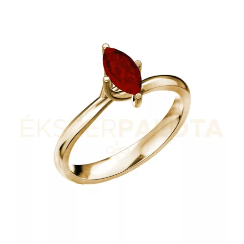 Ékszerpalota eljegyzési gyűrű 0,5ct rubinnal BRK029 sárga arany