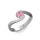 Ékszerpalota eljegyzési gyűrű 0,3ct pink zafírral BRK035 fehér arany 