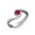 Ékszerpalota eljegyzési gyűrű 0,3ct rubinnal BRK035 fehér arany 