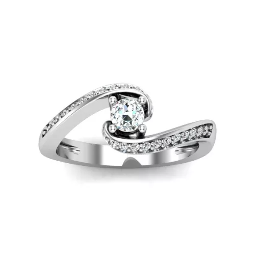 Ékszerpalota eljegyzési gyűrű 0,3ct rubinnal BRK035 fehér arany 
