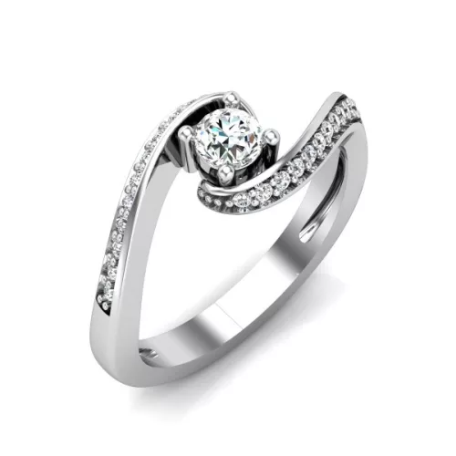 Ékszerpalota eljegyzési gyűrű 0,3ct gyémánttal BRK035 platina 