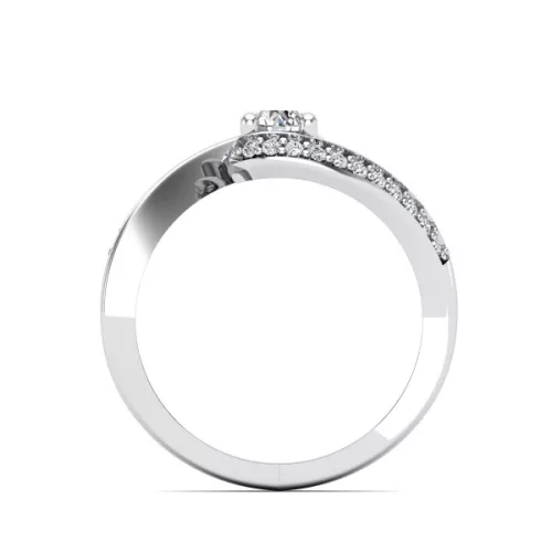 Ékszerpalota eljegyzési gyűrű 0,3ct gyémánttal BRK035 platina 
