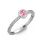 Ékszerpalota eljegyzési gyűrű 0,2ct pink zafír BRK036 fehér arany