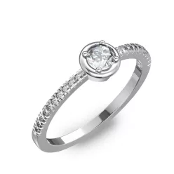   Ékszerpalota eljegyzési gyűrű 0,2ct gyémánttal BRK036 platina