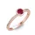 Ékszerpalota eljegyzési gyűrű 0,2ct rubinnal BRK036 rozé arany