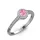 Ékszerpalota eljegyzési gyűrű 0,2ct pink zafír BRK037 fehér arany