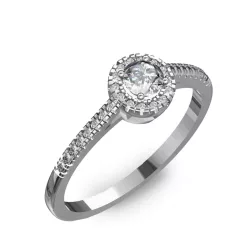   Ékszerpalota eljegyzési gyűrű 0,2ct gyémánttal BRK037 platina