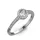 Ékszerpalota eljegyzési gyűrű 0,2ct gyémánttal BRK037 platina