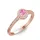 Ékszerpalota eljegyzési gyűrű 0,2ct pink zafír BRK037 rozé arany