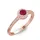Ékszerpalota eljegyzési gyűrű 0,2ct rubinnal BRK037 rozé arany
