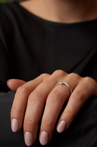 Ékszerpalota eljegyzési gyűrű 0.25ct gyémánttal BRK 057 platina 
