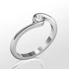 Ékszerpalota eljegyzési gyűrű 0.25ct gyémánttal BRK 057 platina 