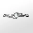 Ékszerpalota eljegyzési gyűrű 0.25ct gyémánttal BRK 057 platina 