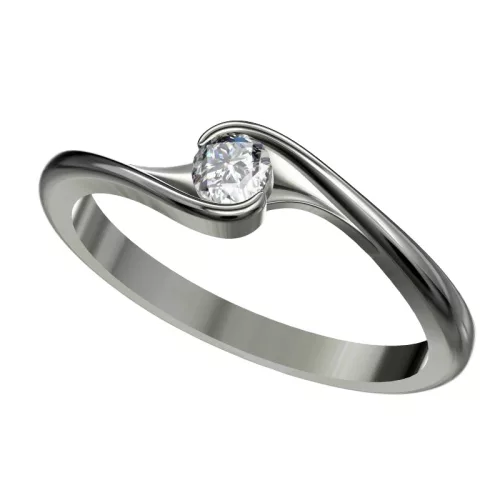 Ékszerpalota eljegyzési gyűrű 0.25ct gyémánttal BRK 057 platina 