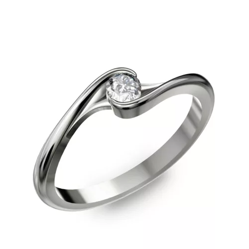 Ékszerpalota eljegyzési gyűrű 0.25ct H/SI gyémánttal BRK 057 platina 