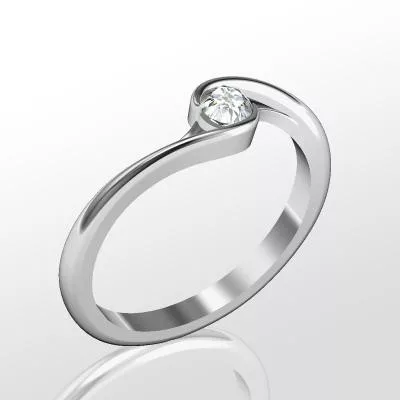 Ékszerpalota eljegyzési gyűrű 0.25ct H/SI gyémánttal BRK 057 platina 