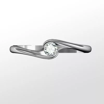 Ékszerpalota eljegyzési gyűrű 0.25ct H/SI gyémánttal BRK 057 platina 