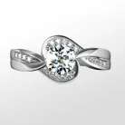Ékszerpalota eljegyzési gyűrű 0,5ct gyémánttal BRK068 platina