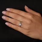 Ékszerpalota eljegyzési gyűrű 0,5ct H/SI gyémánttal BRK068 platina
