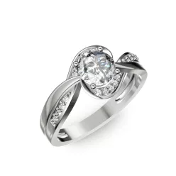  Ékszerpalota eljegyzési gyűrű 0,5ct gyémánttal BRK068 platina