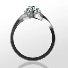 Ékszerpalota eljegyzési gyűrű 0,5ct gyémánttal BRK068 platina