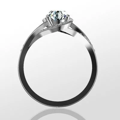 Ékszerpalota eljegyzési gyűrű 0,5ct gyémánttal BRK068 platina