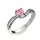 Ékszerpalota eljegyzési gyűrű 0,4ct pink zafírral BRK069 fehér arany