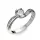 Ékszerpalota eljegyzési gyűrű 0,4ct G/VS gyémánttal BRK069 platina