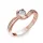 Ékszerpalota eljegyzési gyűrű 0,4ct H/SI gyémánttal BRK069 rozé arany