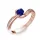Ékszerpalota eljegyzési gyűrű 0,4ct kék diffusion zafírral BRK069 rozé arany