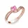 Ékszerpalota eljegyzési gyűrű 0,4ct pink zafírral BRK069 rozé arany