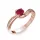 Ékszerpalota eljegyzési gyűrű 0,4ct rubinnal BRK069 rozé arany