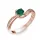Ékszerpalota eljegyzési gyűrű 0,4ct smaragddal BRK069 rozé arany