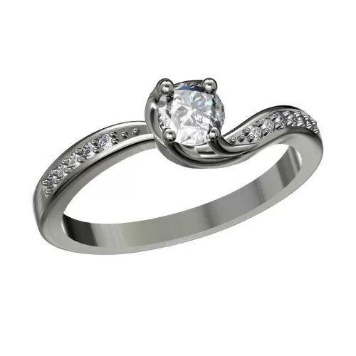Ékszerpalota eljegyzési gyűrű 0,4ct rubinnal BRK069 sárga arany