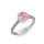 Ékszerpalota eljegyzési gyűrű 0,5ct pink zafír BRK070 fehér arany 