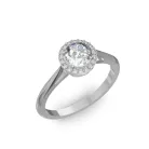 Ékszerpalota eljegyzési gyűrű 0,5ct G/VS gyémánttal BRK070 platina 