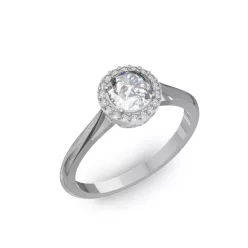   Ékszerpalota eljegyzési gyűrű 0,5ct gyémánttal BRK070 platina 