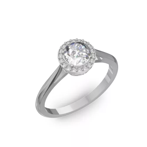 Ékszerpalota eljegyzési gyűrű 0,5ct gyémánttal BRK070 platina 