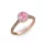 Ékszerpalota eljegyzési gyűrű 0,5ct pink zafír BRK070 rozé arany 
