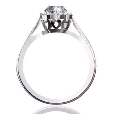 Ékszerpalota eljegyzési gyűrű 0,5ct pink zafír BRK070 rozé arany 