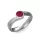 Ékszerpalota eljegyzési gyűrű 0,4ct rubinnal BRK077 fehér arany 