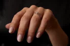 Ékszerpalota eljegyzési gyűrű 0,4ct sárga gyémánttal BRK077 fehér arany 