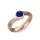 Ékszerpalota eljegyzési gyűrű 0,4ct kék diffusion zafírral BRK077 rozé arany 