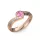 Ékszerpalota eljegyzési gyűrű 0,4ct pink zafírral BRK077 rozé arany 