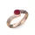 Ékszerpalota eljegyzési gyűrű 0,4ct rubinnal BRK077 rozé arany 