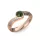 Ékszerpalota eljegyzési gyűrű 0,4ct zöld zafírral BRK077 rozé arany 
